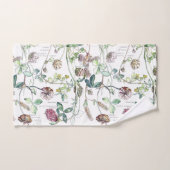 植物のクローバー家族の花のBathタオルセット バスタオルセット (ハンドタオル)