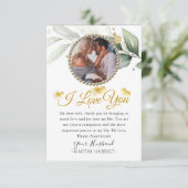 植物のグリーンフォト 妻 アニバーサリーカード サンキューカード (スタンド正面)