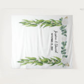 植物のグリーンリーフアーチウェディングバックドロップ タペストリー (正面(横))