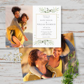 植物のグリーン写真 ウェディング インビテーションポストカード