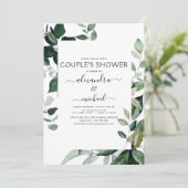 植物のグリーン シャワーのカップル 招待状 (スタンド正面)
