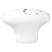 植物のグリーン セラミックノブ (側面)