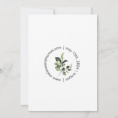 植物のグリーン セーブ・ザ・デート ご案内 招待状 (裏面)