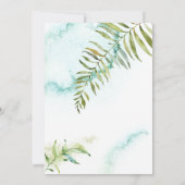 ～植物のグリーン  水彩　エレガント　ウェディング 招待状 (裏面)
