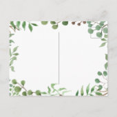 植物のグリーン | 葉 | セーブ・ザ・デート 案内ポストカード (裏面)