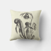 植物のコブラの植物のヴィンテージ クッション (裏面)