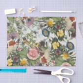 植物のコラージュのティッシュペーパー 薄葉紙 (クラフト)