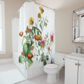 植物のコラージュの庭によってはシャワー・カーテンが開花します シャワーカーテン (インサイチュ)