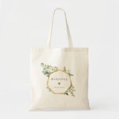 植物のゴールドのブライズメイド トートバッグ (正面)
