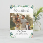 植物のサンゴの花の新しい家のパーティーの写真 招待状 (スタンド正面)