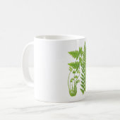 植物のシダのイラストレーションNo.7の熱帯装飾 コーヒーマグカップ (正面左)