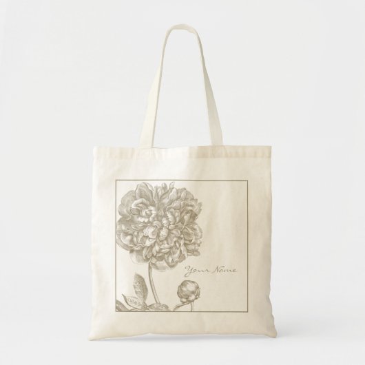 植物のシャクヤクの花 トートバッグ (正面)