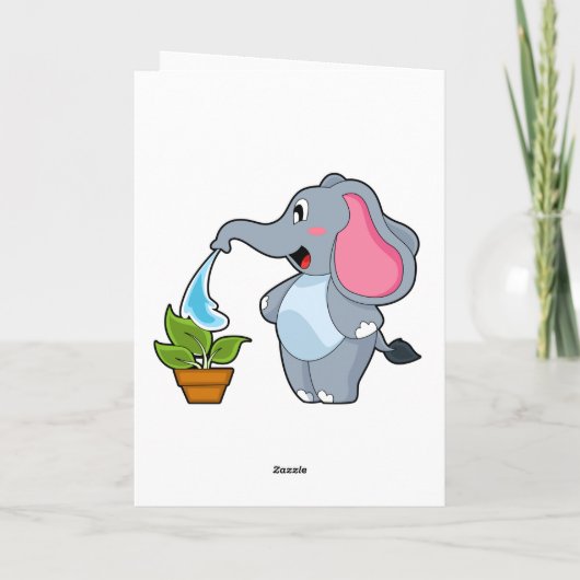 植物のゾウ カード (裏面)