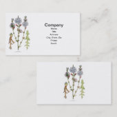 植物のチコリーのヴィンテージ 名刺 (正面/裏面)