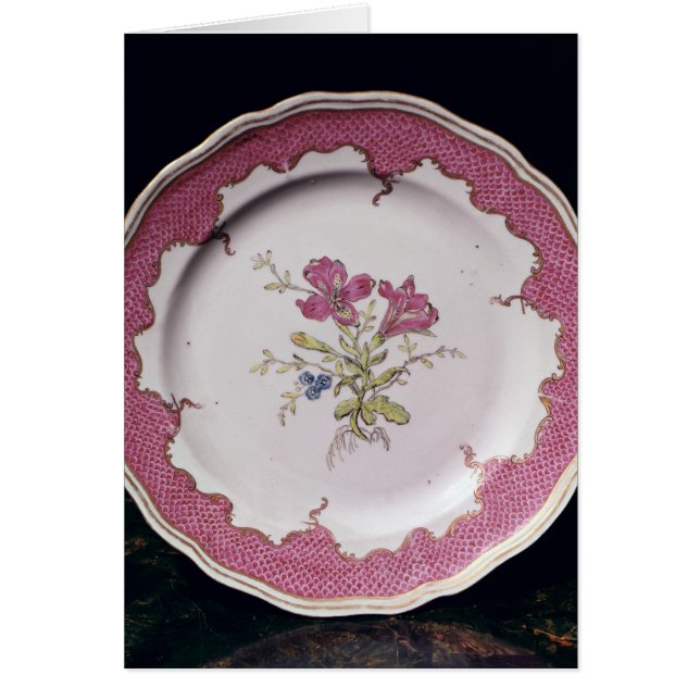 植物のデザインのプレート (正面)