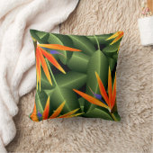 植物のデザイン極楽鳥 クッション (ブランケット)