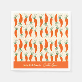 植物のニンジン コレクション スタンダードカクテルナプキン