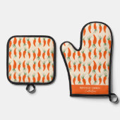 植物のニンジン コレクション 鍋つかみ&鍋敷きセット (正面)