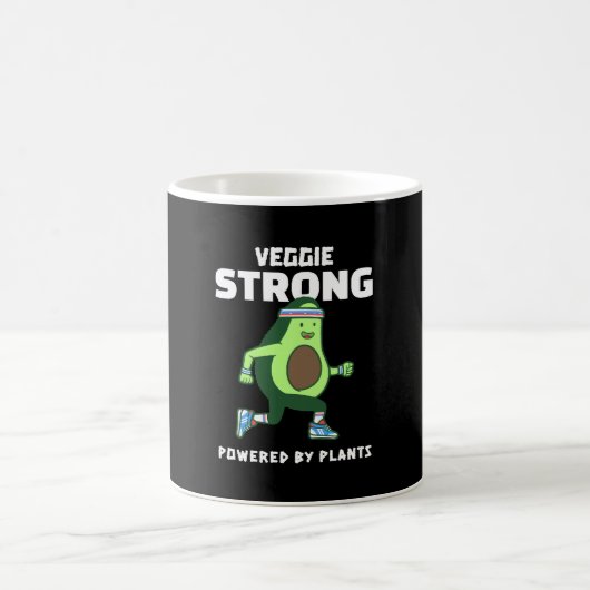 植物のパワーで強くなる Veggie Strong コーヒーマグカップ (中央)