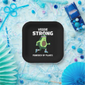 植物のパワーで強くなる Veggie Strong ペーパープレート (パーティー)