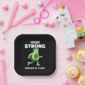 植物のパワーで強くなる Veggie Strong ペーパープレート (パーティー)
