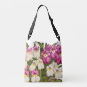 植物のパンジー蘭によっては花のトートバックが開花します クロスボディバッグ (裏面)