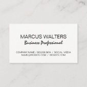 植物のパーム葉のパターン 名刺 (裏面)