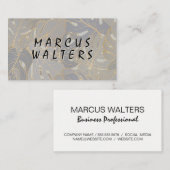 植物のパーム葉のパターン 名刺 (正面/裏面)