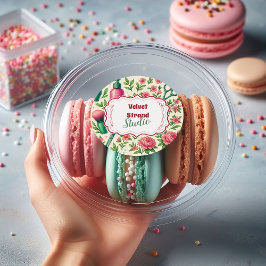植物のピンクスタイリスト美容ビジネス ラウンドシール