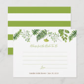 植物のフジバショウ ブライダルシャワー アドバイス カード (正面/裏面)