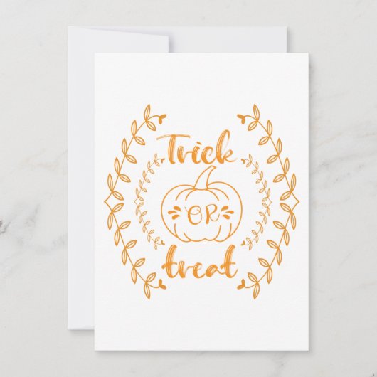 植物のフレームでトリックオアトリート シーズンカード (正面)