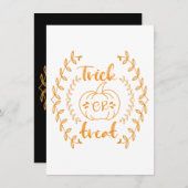 植物のフレームでトリックオアトリート シーズンカード (正面/裏面)