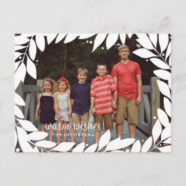 植物のフレームの休日の郵便はがき シーズンポストカード