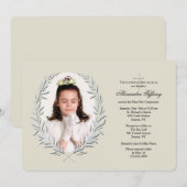 植物のフレーム写真宗教招待状 招待状 (正面/裏面)