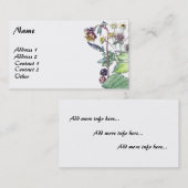 植物のブラックベリーの花のフルーツの名刺 名刺 (正面/裏面)