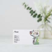 植物のブラックベリーの花のフルーツの名刺 名刺 (スタンド正面)