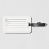 植物のブルーチノワズリールームタグ ラゲッジタグ (裏面横)