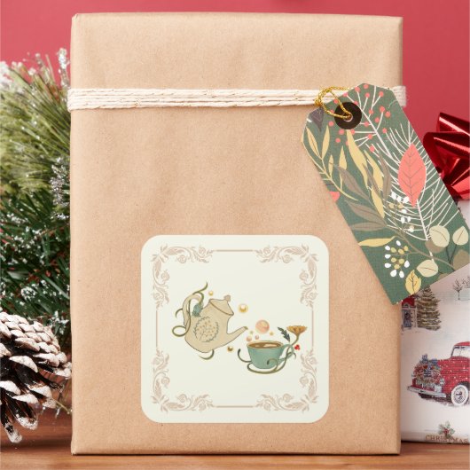 植物のブレンド – 自然の静かな儀式 スクエアシール (クリスマス)