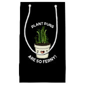 植物のプンスは非常にファニーおもしろいファーンプンダークBG スモールペーパーバッグ (正面)