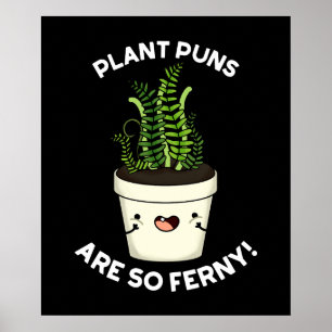 植物のプンスは非常にファニーおもしろいファーンプンダークBG ポスター