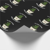 植物のプンスは非常にファニーおもしろいファーンプンダークBG ラッピングペーパー (角)