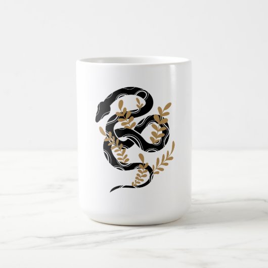 植物のヘビ コーヒーマグカップ (中央)