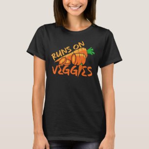 植物のベ走ギーニンジン移動ビーガン Tシャツ