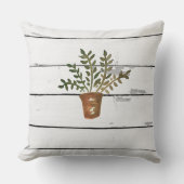 植物のポットガーデナーシ素朴プラップ クッション (正面)