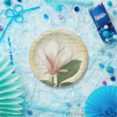 植物のマグノリアの花のヴィンテージ ペーパープレート (パーティー)