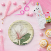 植物のマグノリアの花のヴィンテージ ペーパープレート (パーティー)