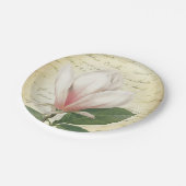 植物のマグノリアの花のヴィンテージ ペーパープレート (アングル)