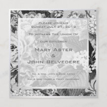 植物のモダンなヴィンテージの花のToileの結婚式