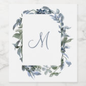 植物のモノグラム ワインラベル (シングルラベル)