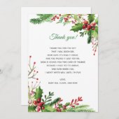 植物のヤドリギのベビーシャワーのサンキューカード サンキューカード (正面/裏面)